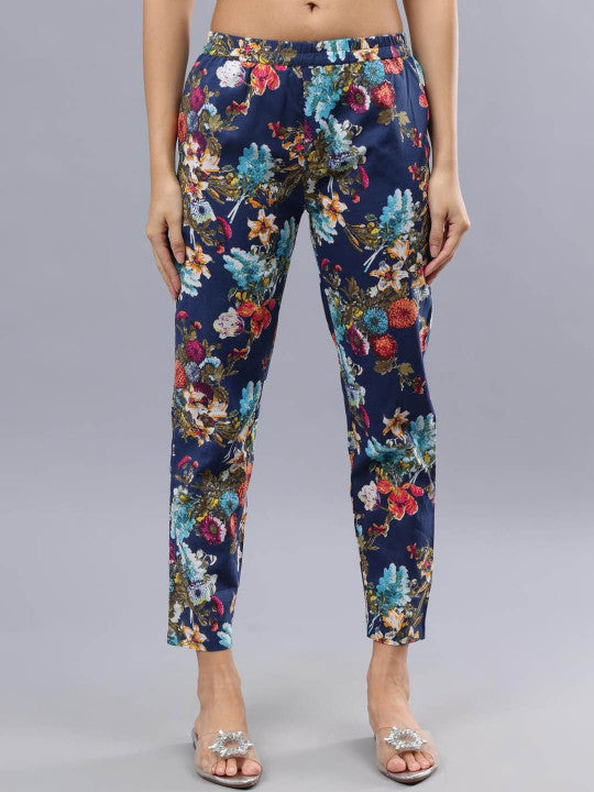 Floral Printed Pure Cotton Tunic & Trousers