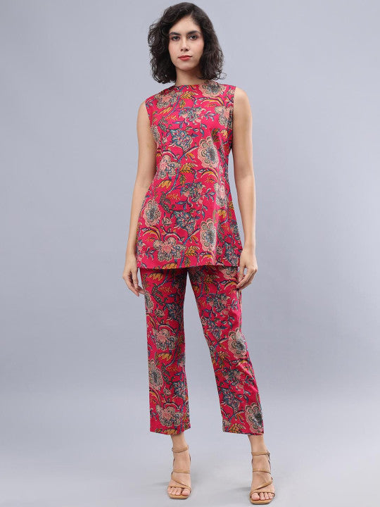 Printed Pure Cotton Tunic With Trouser